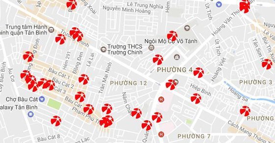 Bạn có thể sử dụng google map để tìm tới điểm bán vé Vietlott tại quận Tân Bình