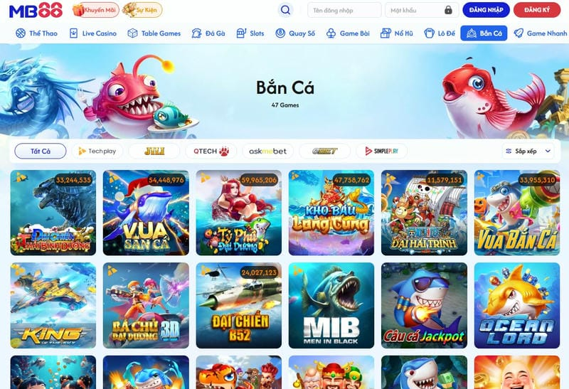 Giới thiệu đôi nét về sảnh bắn cá MB88